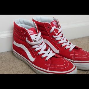 Red high-top vans